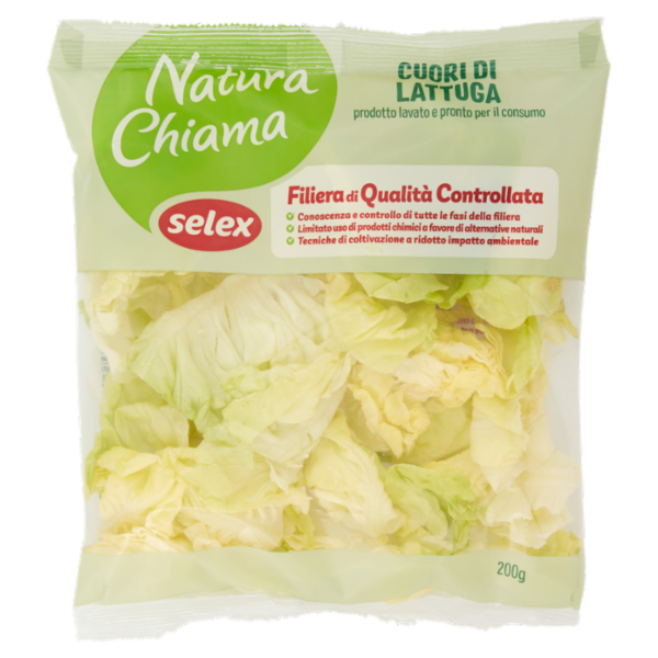 Selex Natura Chiama Cuori di Lattuga Lavati e Pronti per il Consumo 200 g