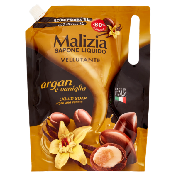 Malizia Sapone Liquido Vellutante argan e vaniglia 1000 mL