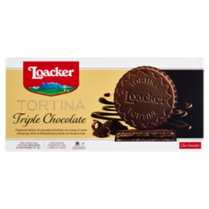 Loacker Tortina Triple Chocolate Wafer Ricoperto Di Cioccolato Fondente Con Crema Al Cacao 21gx3