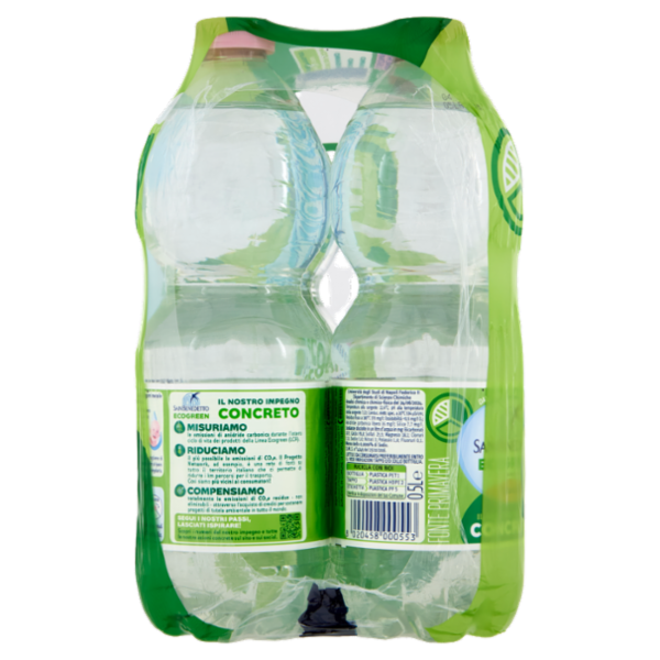 San Benedetto Acqua Naturale Popoli Terme Ecogreen 6 x 0,5L