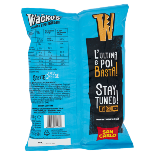 Wacko's Saette gusto Cheese 85 g
