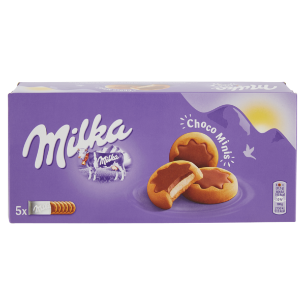 Milka Choco Minis, piccoli biscotti ricoperti da cioccolato al latte - 185g