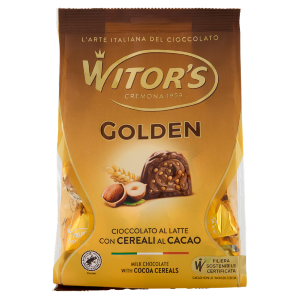 Witor's Golden Cioccolato al Latte con Cereali al Cacao 200 g