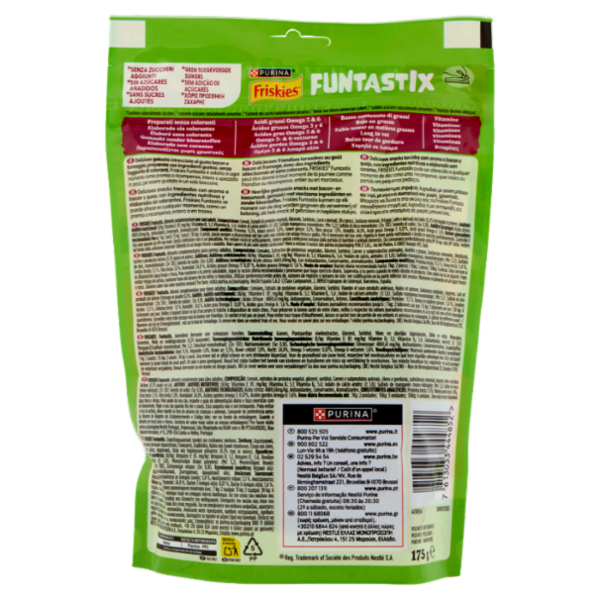 PURINA FRISKIES Funtastix Bacon e Formaggio 175g