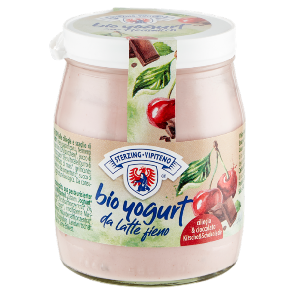 Sterzing Vipiteno bio yogurt da Latte fieno ciliegia & cioccolato 150 g