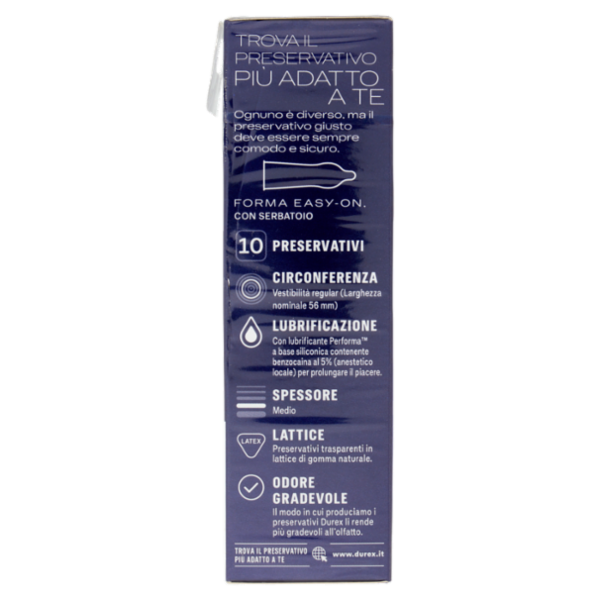 Durex Preservativi Settebello Lunga Durata ad azione ritardante, 10 Profilattici