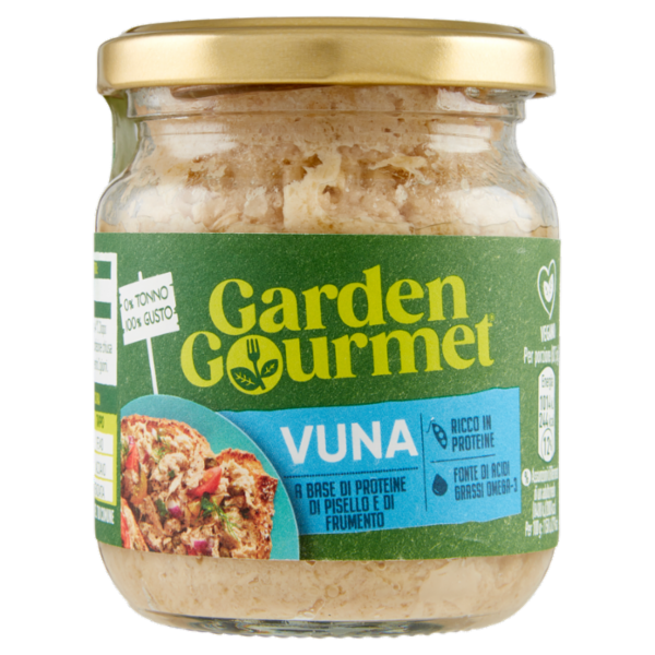 GARDEN GOURMET Vuna preparato Vegano a base di proteine di Pisello barattolo 175g