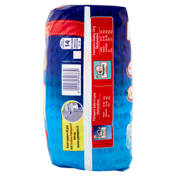 Pampers Sole e Luna Mutandino 5 Junior 14 pz