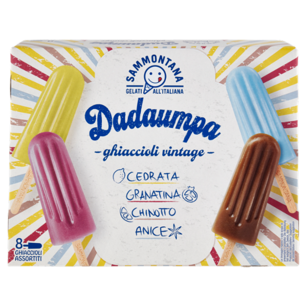 Sammontana Dadaumpa ghiaccioli vintage Cedrata, Granatina, Chinotto, Anice 8 x 62 g