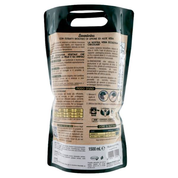 Lavanderina Piatti Concentrato Limone Ecobio 1500 mL