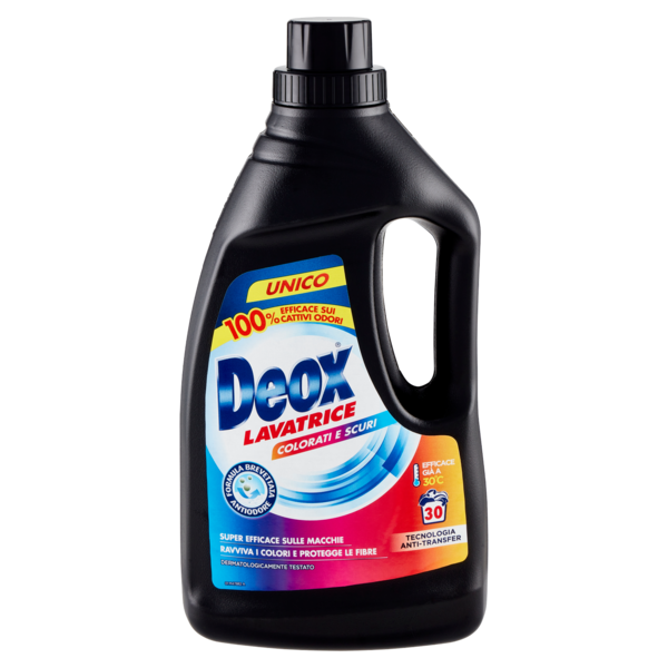Deox Lavatrice Colorati e Scuri, Tecnologia Anti-Transfer, 30 lav, 1500 ml