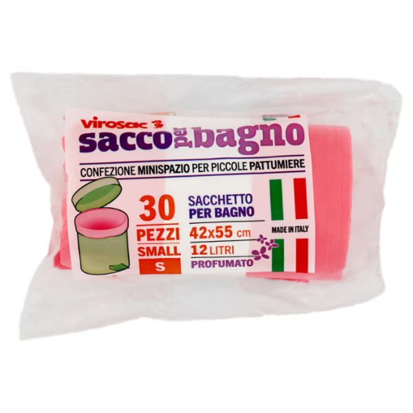 virosac sacco per bagno Sacchetto per Bagno 42x55 cm 12 Litri Small S 30 pz