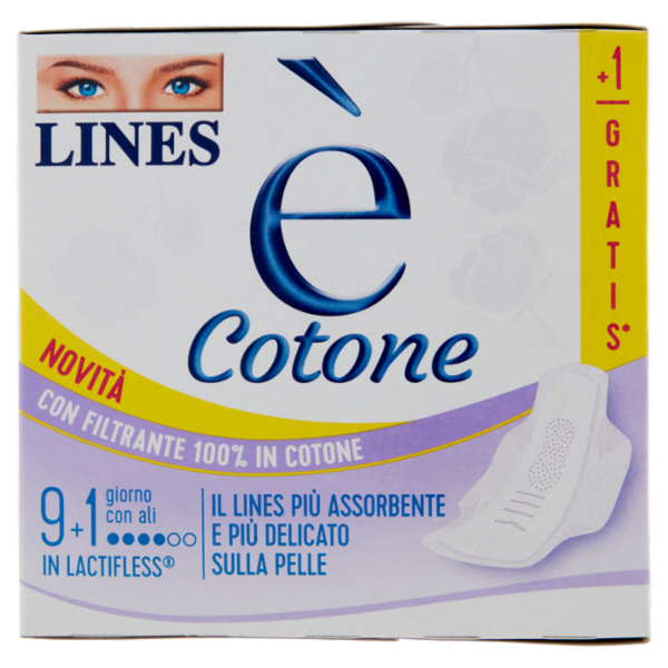 Lines è Cotone giorno con ali 9 + 1 pz