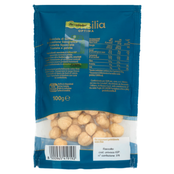 Consilia Optima Nocciole di Giffoni I.G.P. Tostate e Pelate 100 g