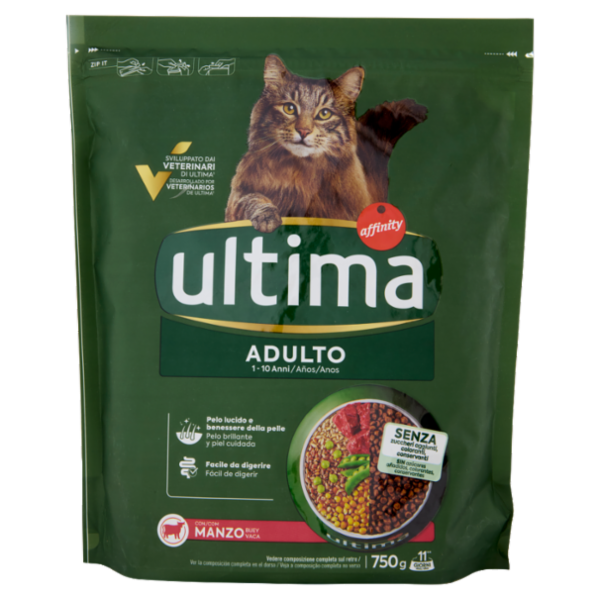 ultima Cat Adulto 1-10 Anni con Manzo 750 g