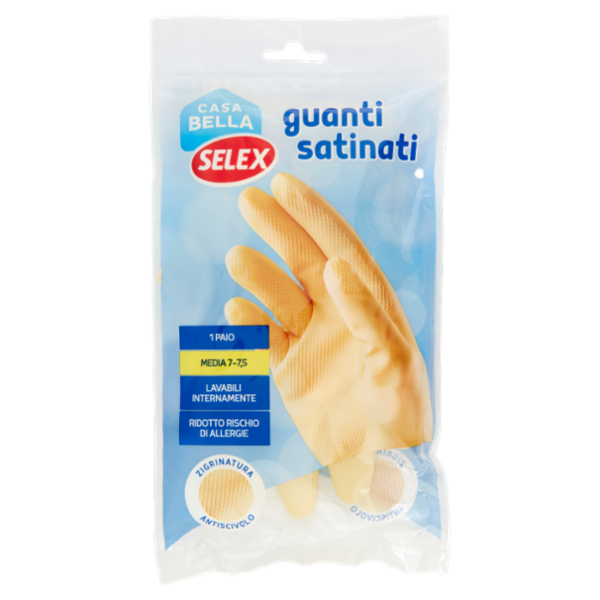 Selex Casa Bella Guanti Satinati Misura Media (7-7,5)