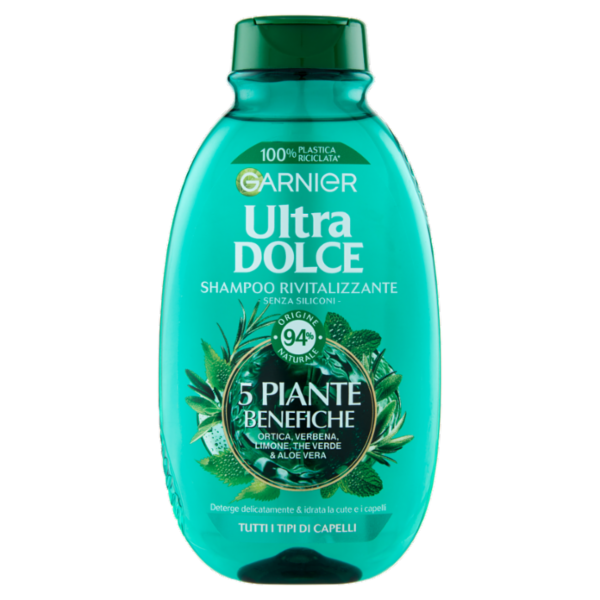 Garnier Shampoo Ultra Dolce 5 Piante, Shampoo per Capelli Normali, 250 ml
