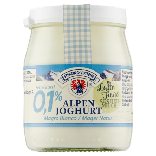 Sterzing Vipiteno Alpenjoghurt Magro Bianco da Latte Fieno 150 g