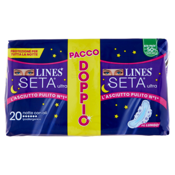 Lines Seta ultra notte con ali 20 pz