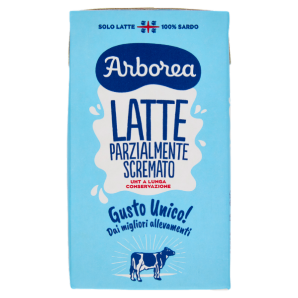 Arborea Latte Parzialmente Scremato UHT a Lunga Conservazione 1000 ml