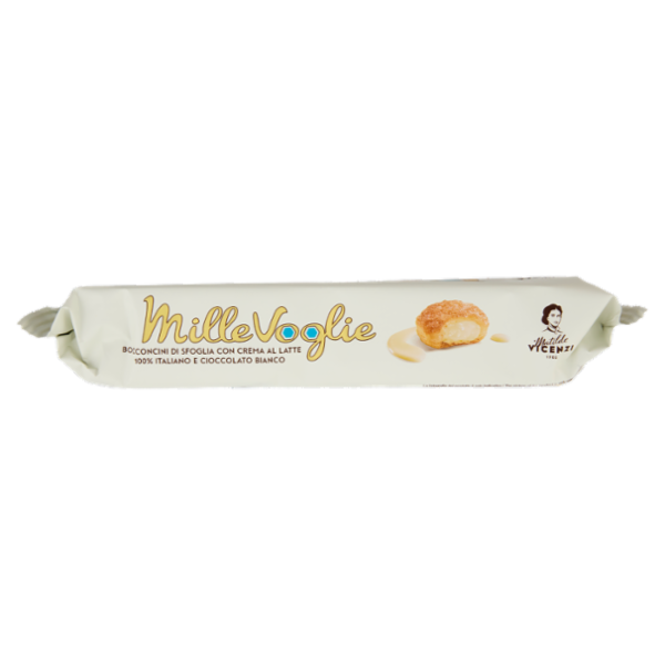 Matilde Vicenzi MilleVoglie Bocconcini di Sfoglia con Crema al Latte e Cioccolato Bianco 100 g