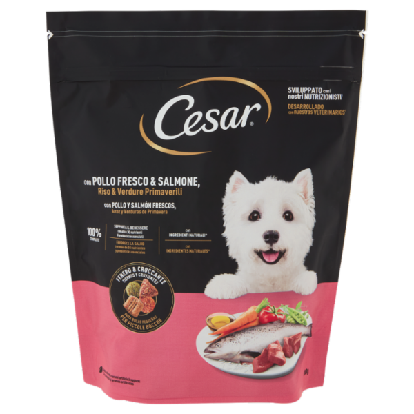 Cesar Cibo Secco Cani Pollo Salmone Verdure 800 g