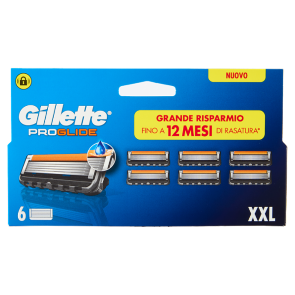 Gillette Proglide Lamette di ricambio per Rasoio da Uomo, 6 Ricariche