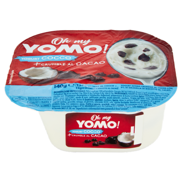 Oh my Yomo! Yogurt Cocco + Crumble al Cacao 140 g
