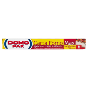 Domopak Carta Forno Speciale Trama a Rilievo Larghezza 36 Centimetri 8 Metri