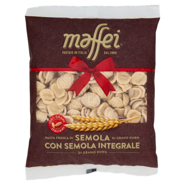 maffei Pasta Fresca di Semola di Grano Duro Orecchiette con Semola Integrale 400 g