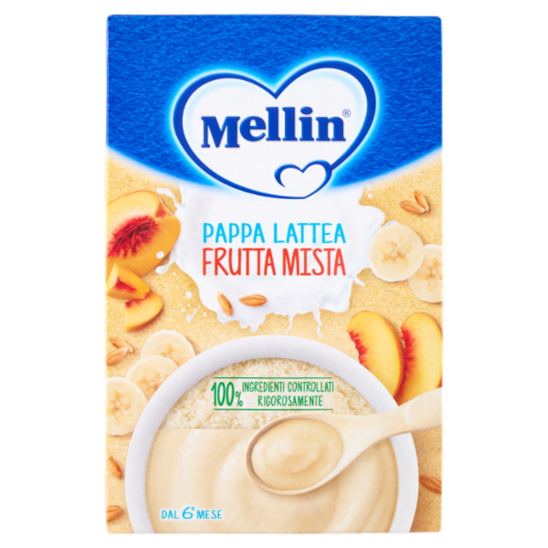 MELLIN Pappa Lattea Frutta Mista, a partire dal 6° mese, 250 g