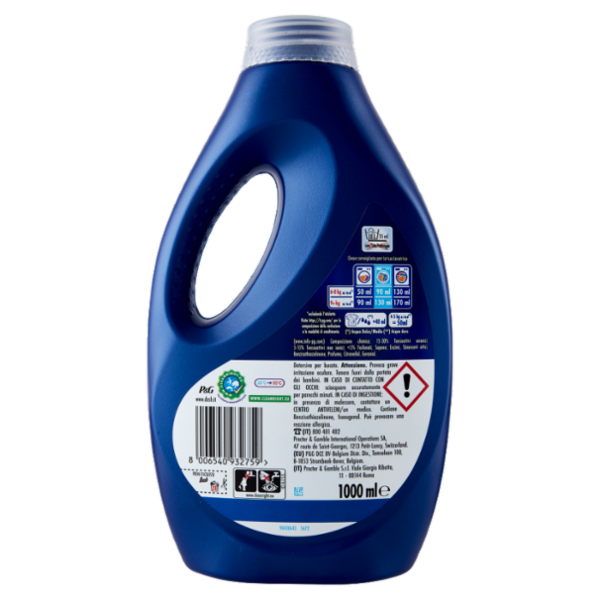 Dash Power Detersivo Liquido Lavatrice, Azione Extra-Smacchiante, 20 Lavaggi 1000 ml