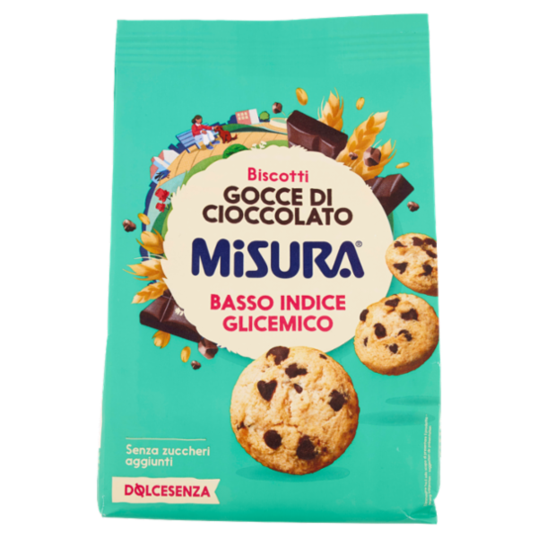 Misura Dolcesenza Biscotti Gocce di Cioccolato 200 g