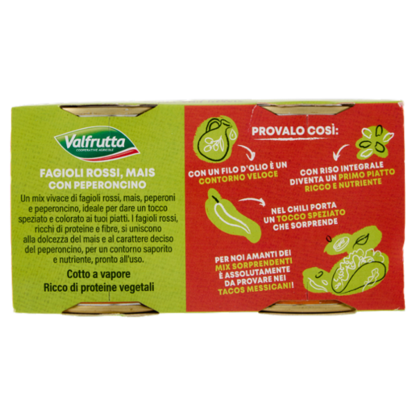 Valfrutta Buon mix Fagioli rossi, Mais con Peperoncino 2 x 140 g