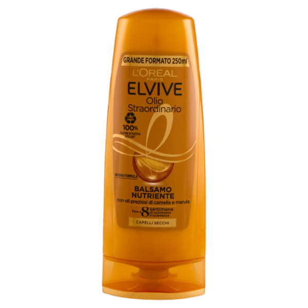 Elvive Olio Straordinario Balsamo Nutriente, per Capelli Secchi, 250 ml