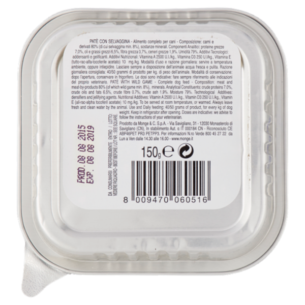 Special Dog Excellence Patè Adult Selvaggina 150 g