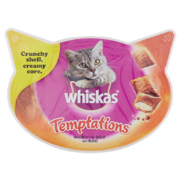 Whiskas Temptations Snack Gatto con Manzo 60 g