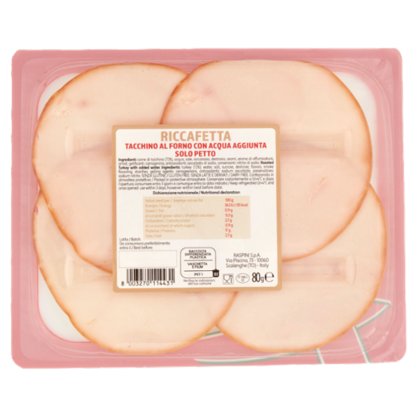 Raspini Riccafetta Tacchino al Forno 80 g