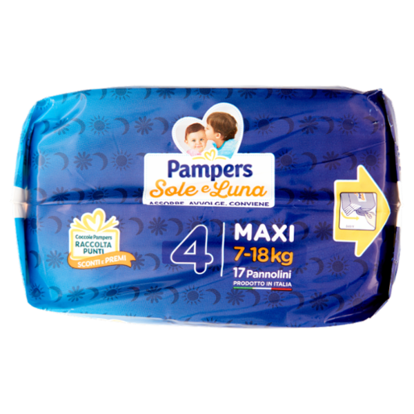 Pampers Sole e Luna 4 Maxi 17 pz