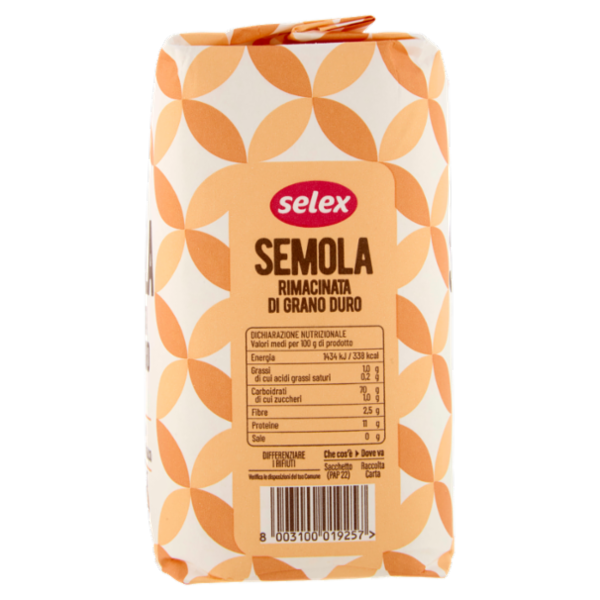 Selex Semola Rimacinata di Grano Duro 1 kg