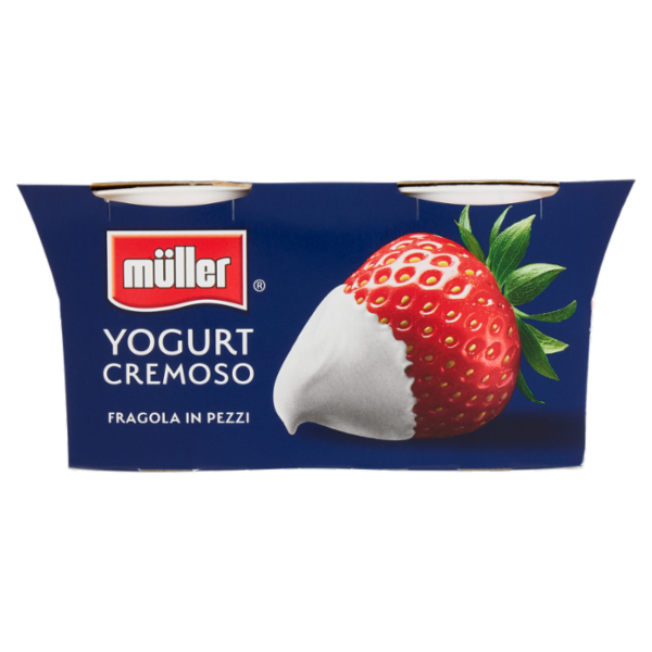 müller Yogurt Cremoso Fragola in Pezzi 2 x 125 g