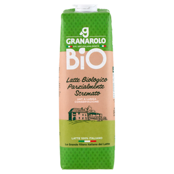 Granarolo Bio Latte Biologico Parzialmente Scremato UHT a Lunga Conservazione 1 L