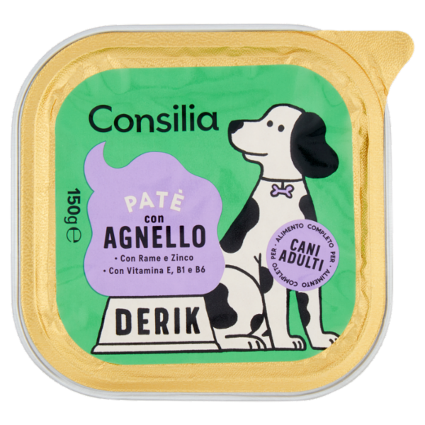 Consilia Derik Paté per Cane con Agnello e Selvaggina 150 g