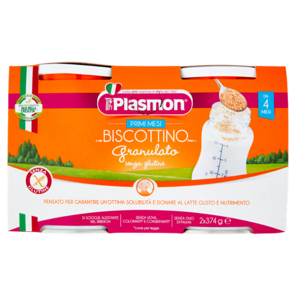 Plasmon Primi Mesi Biscottino Granulato senza glutine 2 x 374 g