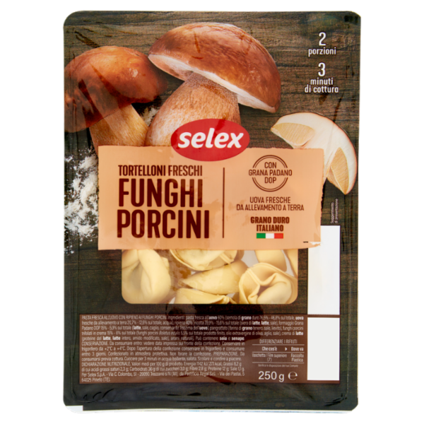 Selex Tortelloni ai Funghi Porcini con Grana Padano 250 g