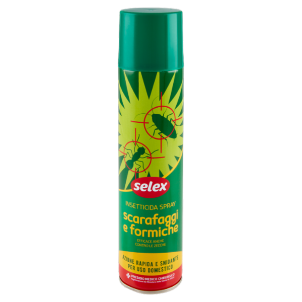 Selex Insetticida Spray Contro Scarafaggi, Formiche e Insetti Striscianti 400 ml