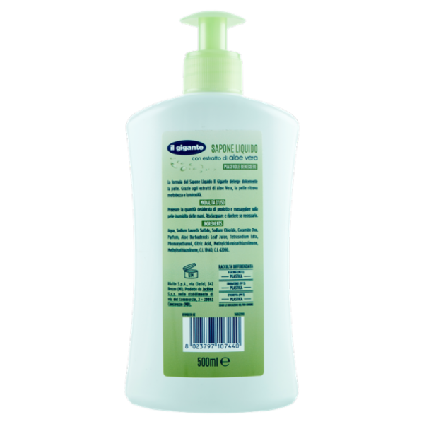 IL GIGANTE Sapone Liquido con estratto di aloe vera 500 ml