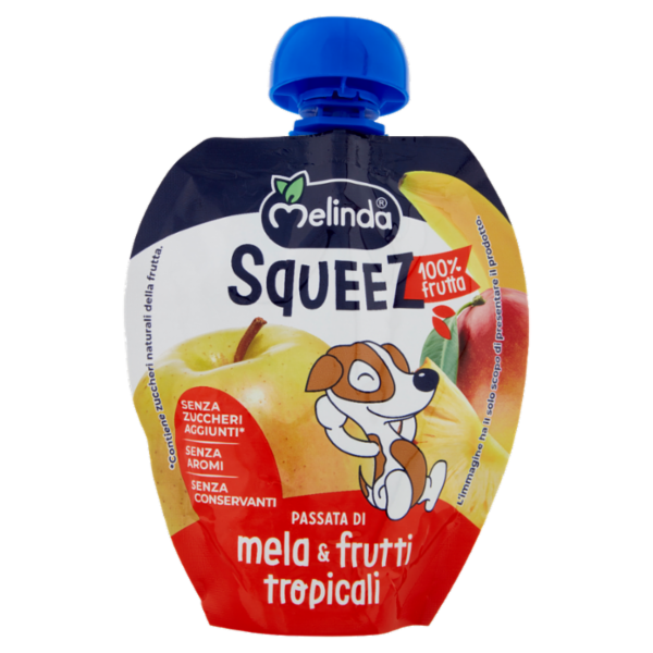 Melinda Squeez 100% frutta Passata di mela & frutti tropicali 90 g