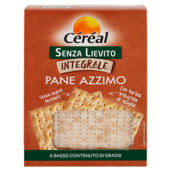 Céréal Senza Lievito Integrale Pane Azzimo con farina integrale di segale - 180 g
