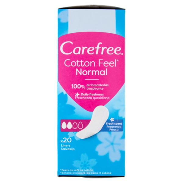 Carefree Cotton Feel* Normal Fragranza Fresca Salvaslip 20 pz